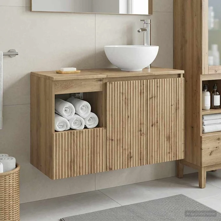 vidaXL Badezimmerschrank-Set 2 stk. Artisan-Eiche 79,5 x 41 x 80 cm 3404043 – Bild 1