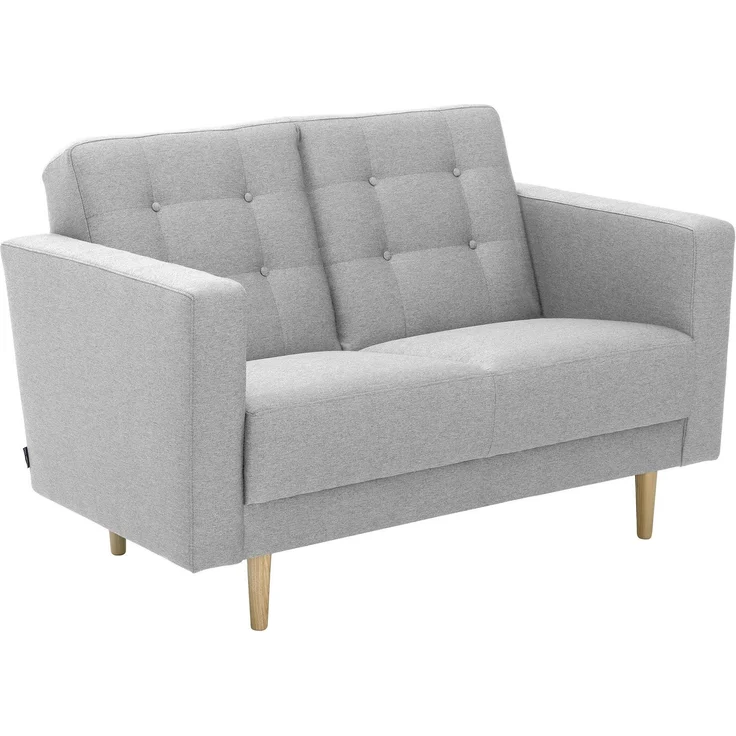 Sofa 2-Sitzer Kazia Flachgewebe hellgrau – Bild 1
