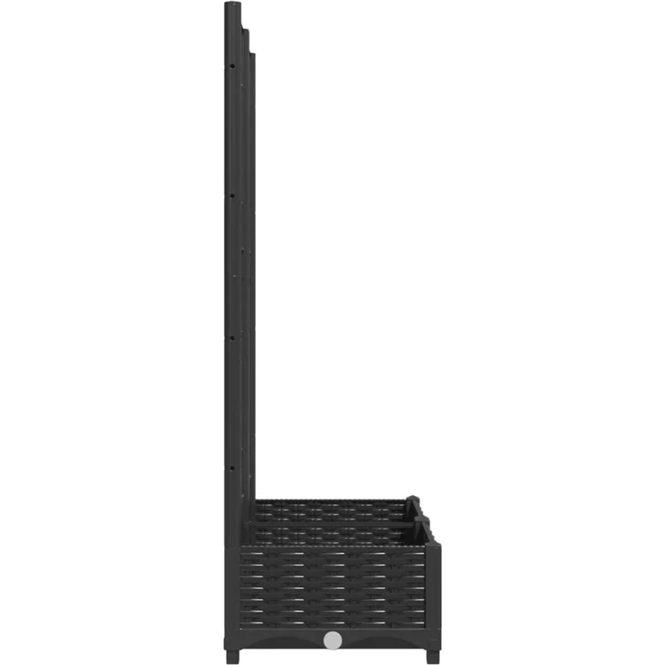 vidaXL Gartenpflanzgefäß mit Spalier Schwarz 80 x 40 x 121,5 cm PP 318270 – Bild 4