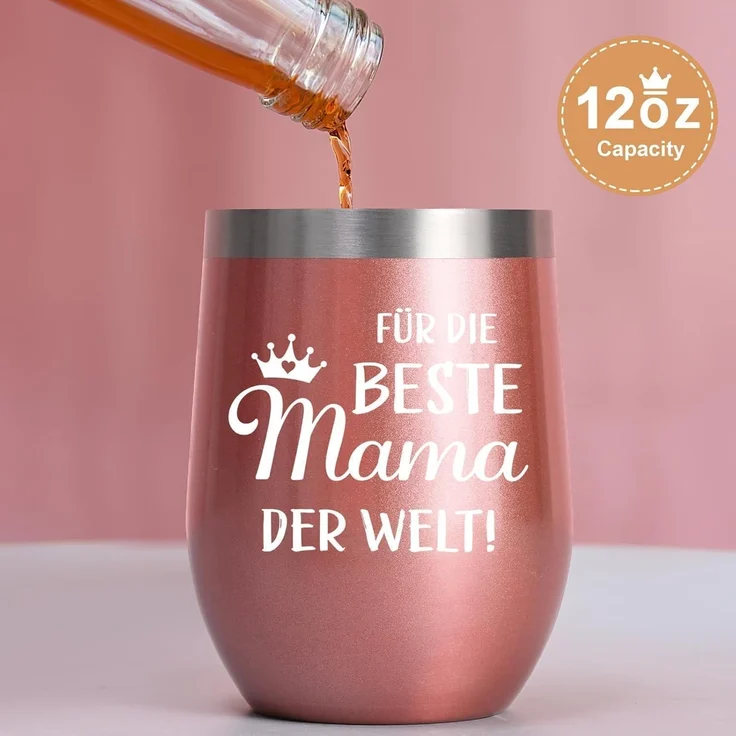 Livole Muttertag Vatertag Geschenk Tasse Edelstahl Thermobecher 350ml 2 Stück – Bild 4