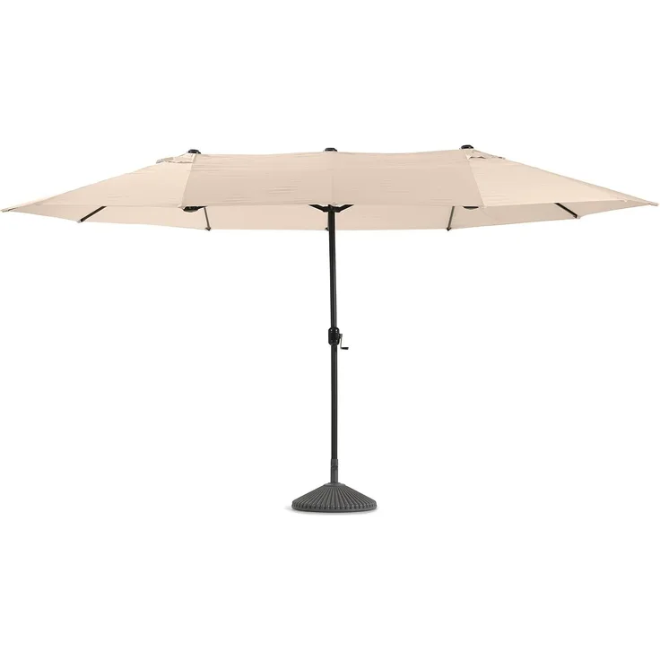 Leco Sonnenschirm / Oval-Schirm "DAS ORIGINAL", natur, 460 x 270 x 245 cm