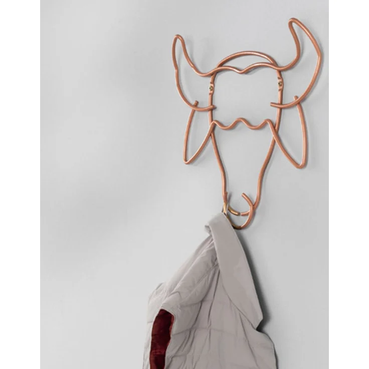 METALTEX 370101000 Safari Wandgarderobe Büffel 34 x 32 cm, Polytherm Copper – Bild 3