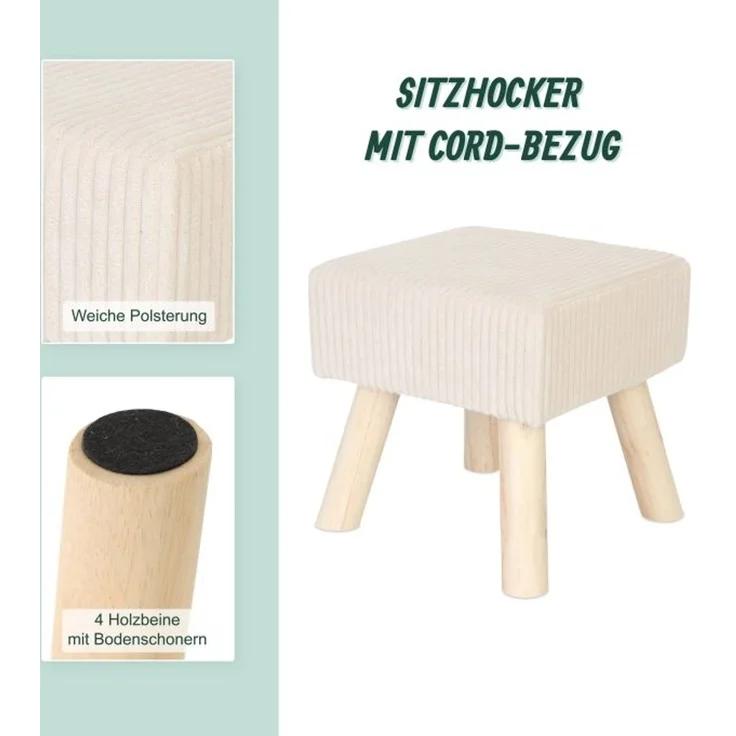 Relaxdays Hocker Cord – Bild 5