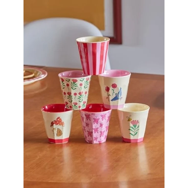 rice Becher Melamin Kids Becher Set 6 Stück Kinderbecher Trinkbecher 160ml – Bild 2