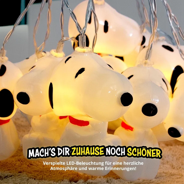 United Labels® LED-Lichterkette Peanuts Snoopy LED Lichterkette 2m 10 LEDs warmweiß batterie innen – Bild 3