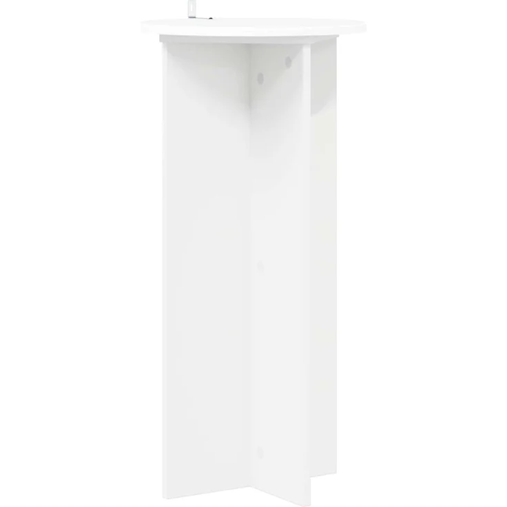 vidaXL Pflanzenständer 2 stk. Weiß Ø40 x 80 cm Holzwerkstoff 899699 – Bild 5