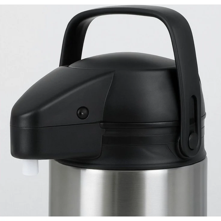 Koopman Pump-Isolierkanne Isolierkanne Pumpkanne Kaffeekanne 1,9L, (Stück, 1-St, Packung), Edelstahl, Isolierend, 36x17x14cm, Silberfarbend, 4 STunden Wärme