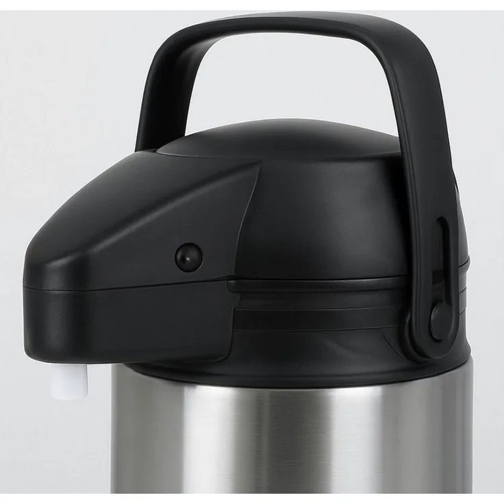 Koopman Pump-Isolierkanne Isolierkanne Pumpkanne Kaffeekanne 1,9L, (Stück, 1-St, Packung), Edelstahl, Isolierend, 36x17x14cm, Silberfarbend, 4 STunden Wärme