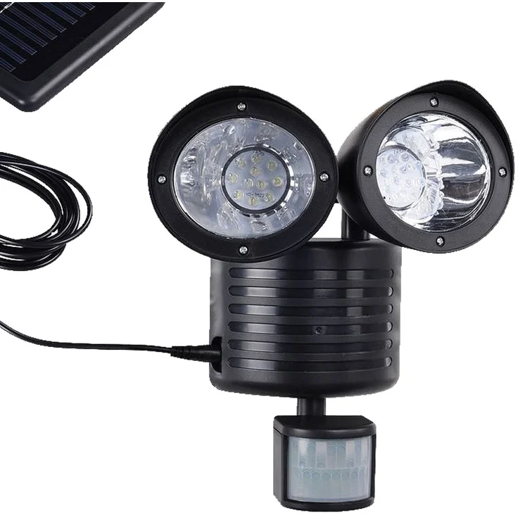 LED Solar Wandleuchte, Bewegungsmelder, schwenkbar, schwarz – Bild 5