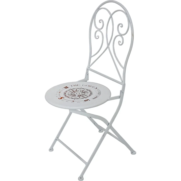 Gartenstuhl 2er Set STELLA - Stahl, Weiß | Klappstuhl Wetterfest Gartenstühle Outdoor Balkonstühle – Bild 1
