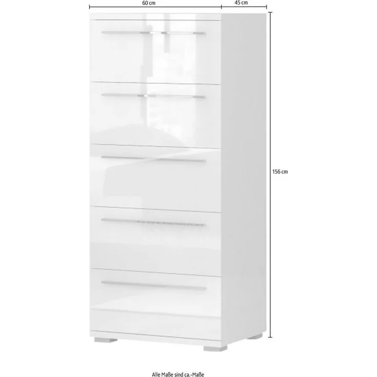 OTTO home Schubkastenkommode Piano, mit 4 oder 5 Schubladen, FSC-zertifizierter Holzwerkstoff, UV lackiert hochglänzend,Soft-Close Funktion, in 2 Breiten und 2 Höhen – Bild 2