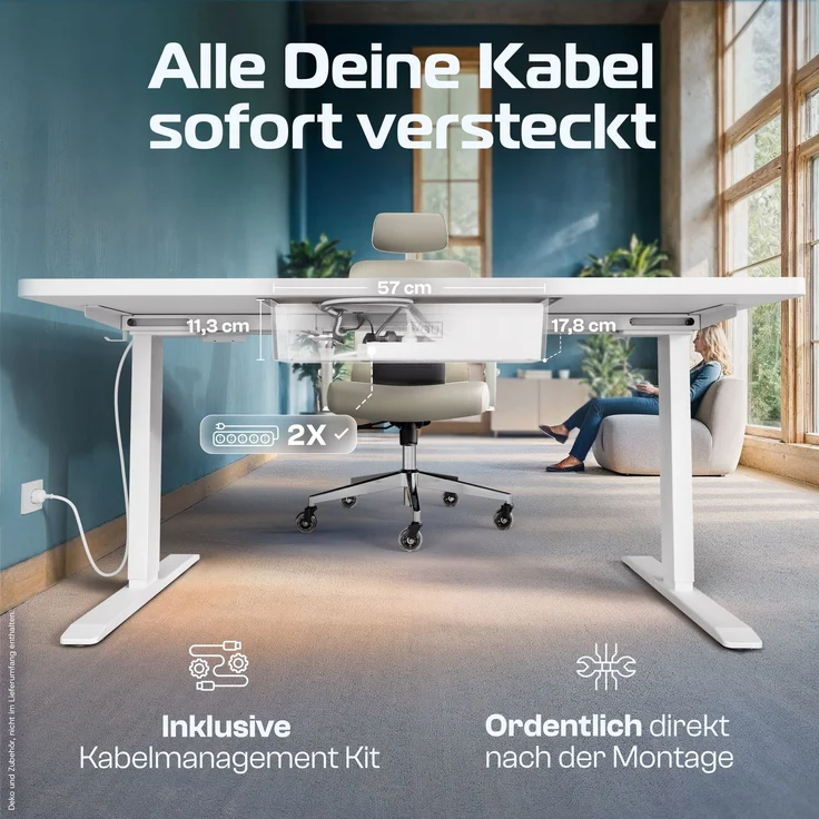 ProDesk Weiß/Weiß (160x80 cm) – Bild 4