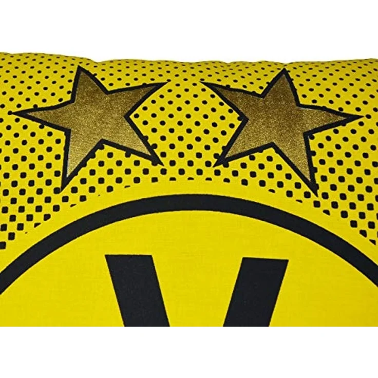 BVB Kopfkissen BVB-Kissen mit Emblem (40x40cm), Füllung: Oberstoff 100% Baumwolle, Füllung 100 % Polyester, Bezug: 100% Baumwolle, Rückenschläfer – Bild 4