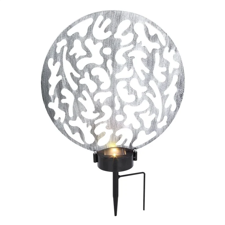 Solarleuchte Garten Scheibe 30cm Solarlampe Außen Leuchte Solar mit Pflegetuch – Bild 3