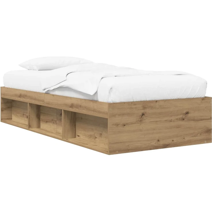 vidaXL Bettgestell mit Stauraum Kunsthandwerk Eiche 80 x 200 cm 3429524 – Bild 2