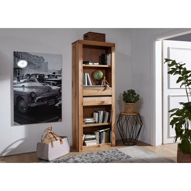 Regal Wild-/Zerreiche 71x35x190 natur geölt MONTREUX #124 – Bild 7