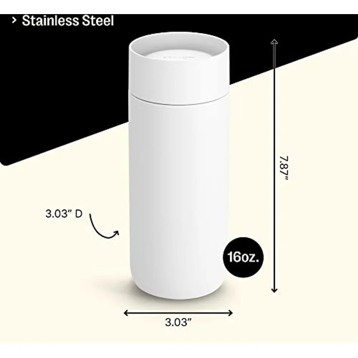 Fellow Fellow - Carter Move Mug 360 Sip Lid - Thermobecher - Weiß 473ml – Bild 5