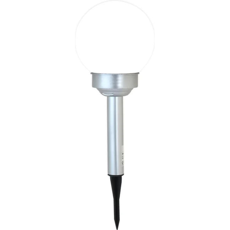 Leuchtkugel SOLAR-Kugelleuchte 15 cm mit Erdspieß und Balkonhalter – Bild 2