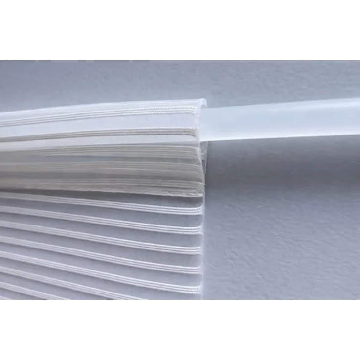 HOME WOHNIDEEN Scheibengardine Mini Flächenvorhang 055987-1001, Stangendurchzug, halbtransparent, inkl. Beschwerungsstäbe – Bild 7