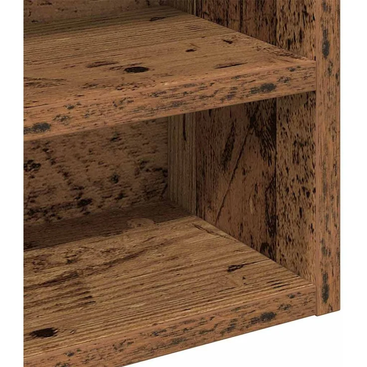 vidaXL Vitrine mit Regal Altholz 100 x 15 x 58 cm Holzwerkstoff 873904 – Bild 7