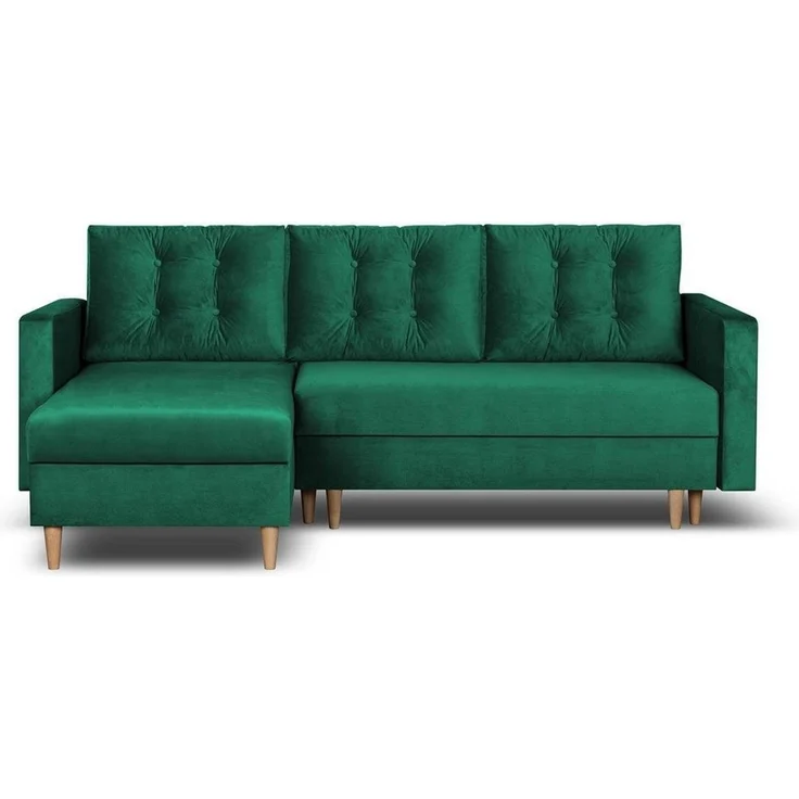 Beautysofa Ecksofa mit Schlaffunktion Sigurd L, Klassisches Design, Skandinavischer Stil, mit Bettkasten – Bild 1