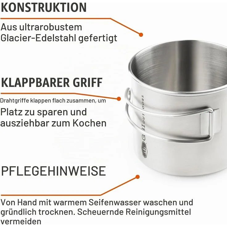 GSI Outdoors Glacier Bottle Eins/Eine(r) 0 71 l Edelstahl Edelstahl Universal 1 Stück(e) – Bild 5