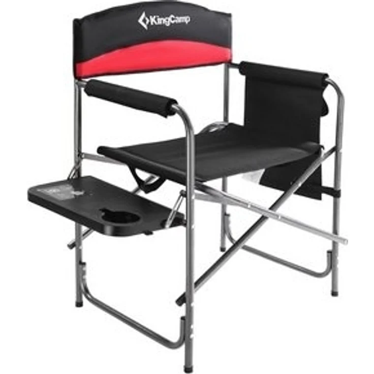KingCamp Campingstuhl Regie Stuhl XL Director Camping Falt Klapp, Sessel Armlehne Tisch 180 kg – Bild 6