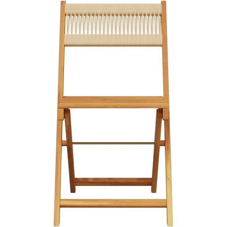 vidaXL Gartenstühle 8 Stk. Klappbar Beige Massivholz Akazie 3214609 – Bild 3