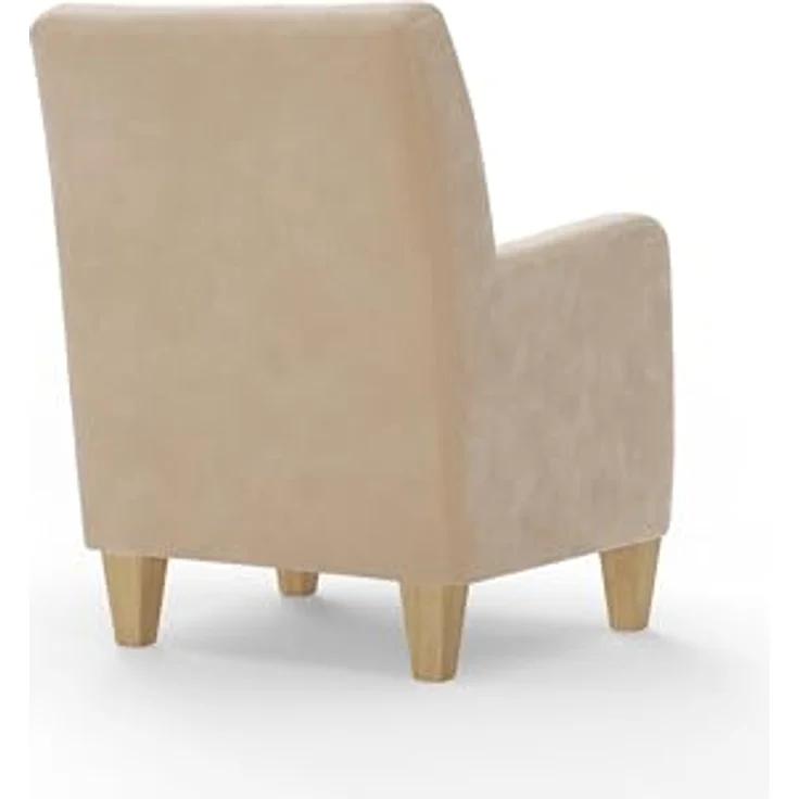 Cavadore Sessel Vida / Polstersessel im trendigen Design / 74 x 93 x 81 / Mikrofaser, Hellbraun-Beige – Bild 5