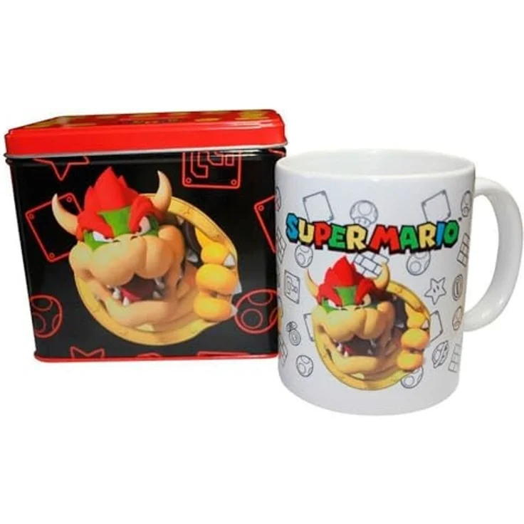 Nintendo Bowser Von Super Mario Tasse Cup Becher mit Spardose Münzbox 9 x 13 x 11 cm – Bild 1