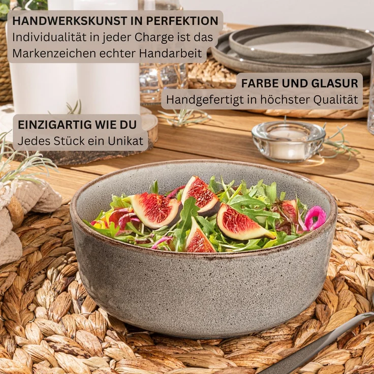 SÄNGER Tafelservice Kairo Graphit - 18 teilig aus Steingut – Bild 5
