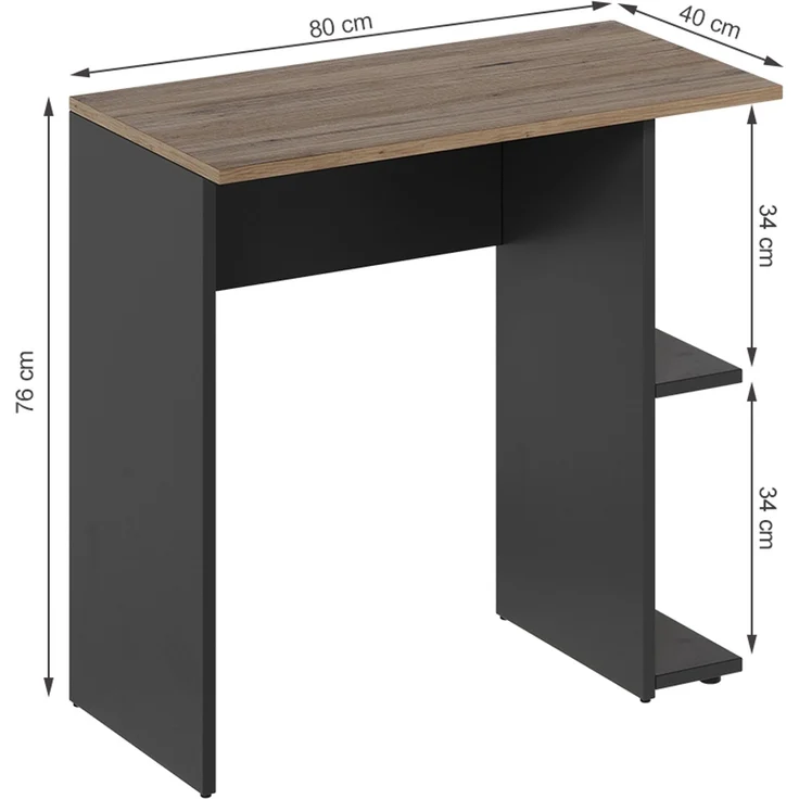 Schreibtisch Simple Anthrazit/Artisan 80 x 40 cm Vicco – Bild 2