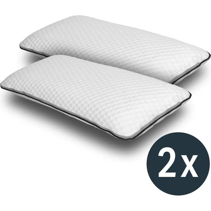 2 x Sleezzz Smart höhen- und härtegradverstellbares Kissen 33 x 75 cm