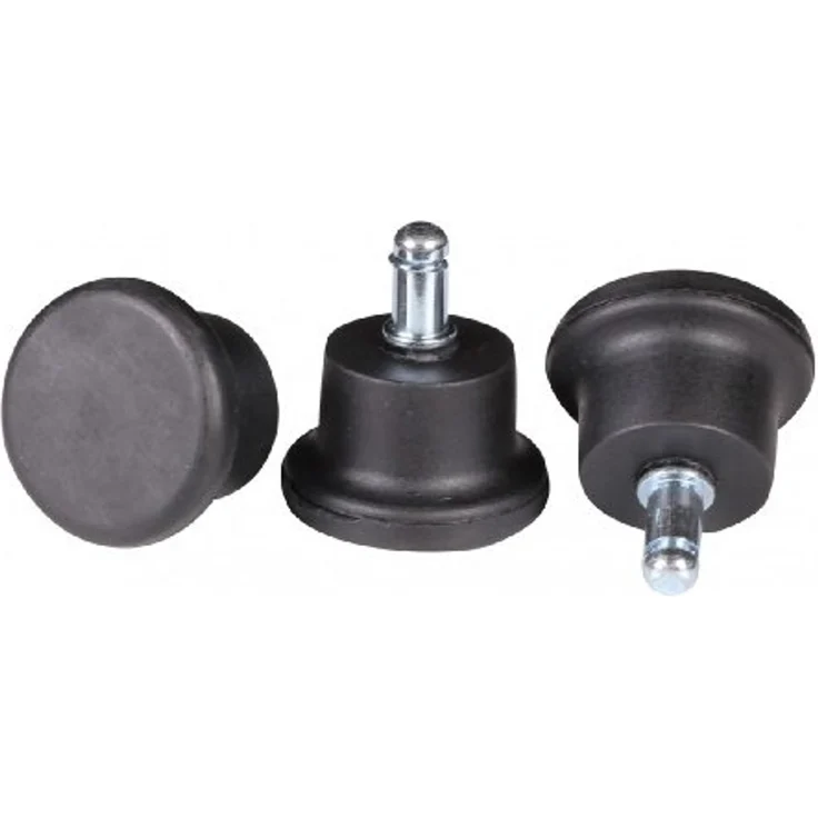 Amstyle Möbelrolle 5x Gleiter Fußgleiter Bürostuhl Möbelgleiter Bodengleiter Schwarz, (5er Set Design Kunststoff Bodengleiter Schwarz, Set besteht aus 5 Rollen), Fußgleiter f. Bürostuhl Rund 11 mm Pin Durchmesser – Bild 3