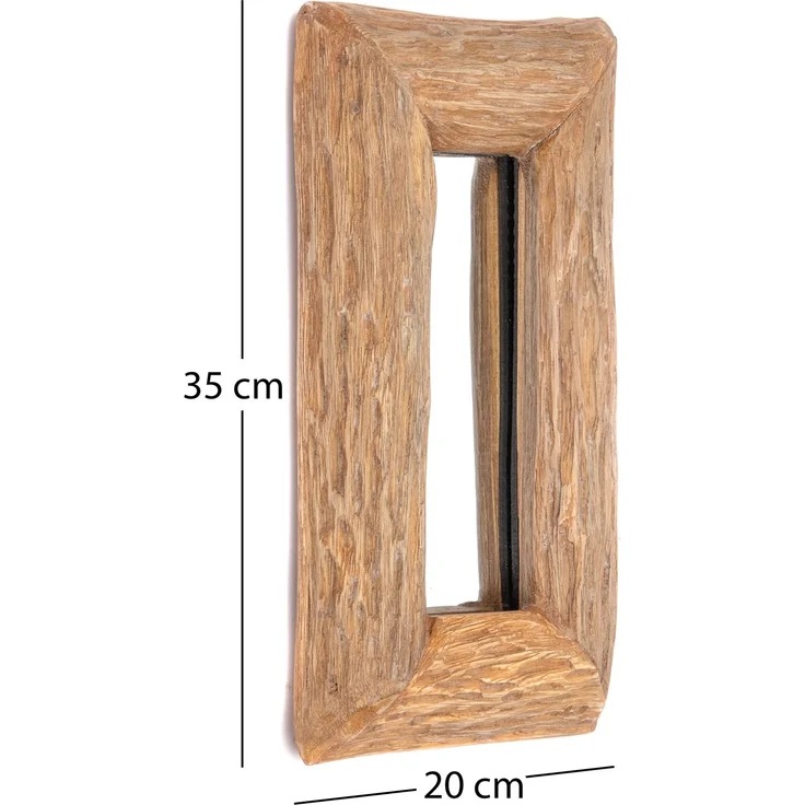 Wandspiegel Base B 35x20 cm, Massivholz naturfarben – Bild 2