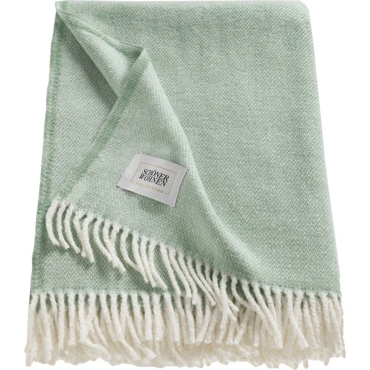 Wohndecke Relax, SCHÖNER WOHNEN-Kollektion, mit gedrehten Fransen, Kuscheldecke – Bild 1