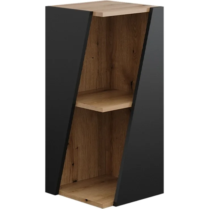 Midischrank Benno Anthrazit 31.6 x 70.5 cm mit offenen Ablagen Vicco