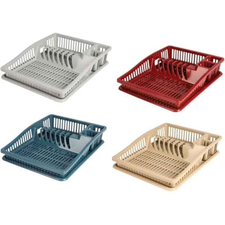 Urban Living Abtropfgitter 38,5 x 31 x 8 cm Geschirrablage 43219 Rot – Bild 4