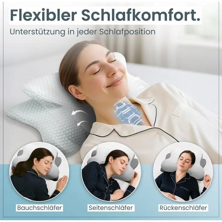 Gentle North Nackenstützkissen Orthopädisches Nackenstützkissen aus hochwertigem Memory Foam