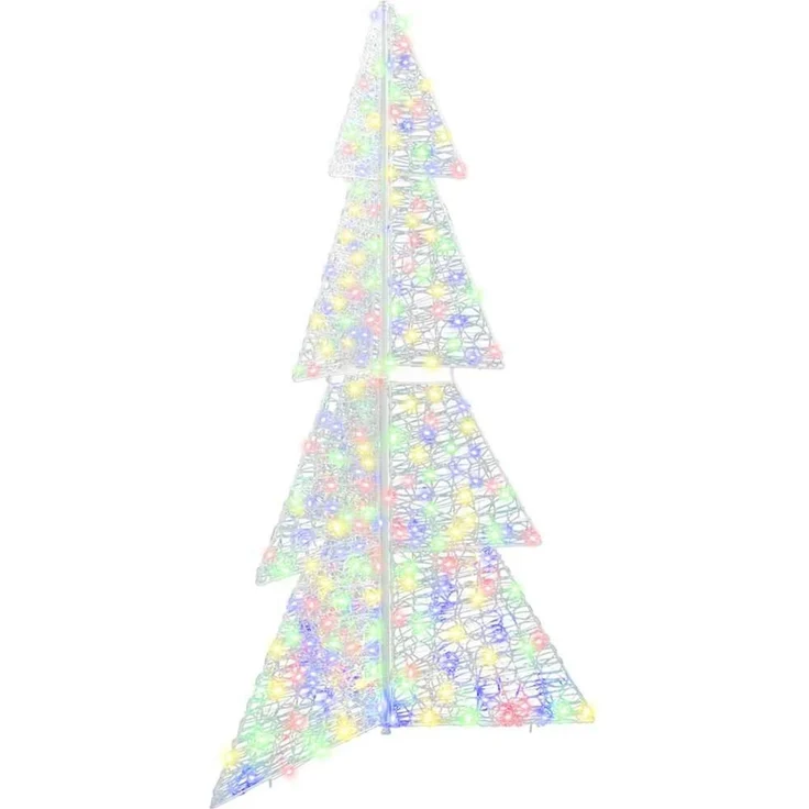 vidaXL Weihnachtsbaum Mehrfarbig 180 cm Acryl 240 LEDs 42019213 – Bild 2