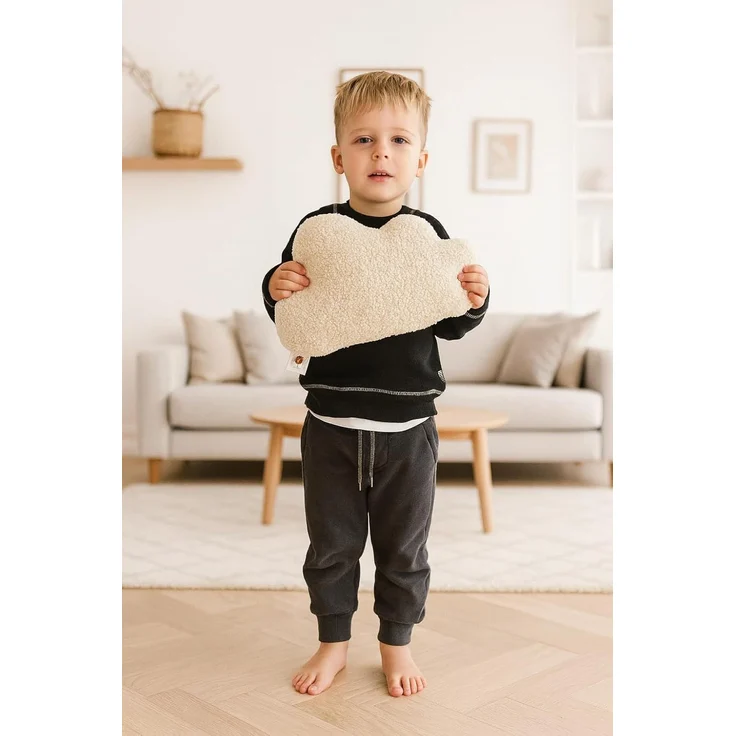 BABEES Dekokissen DEKOKISSEN Boucle Kuschelkissen Herz Wolke GROß 40x25, XXL 60x35 cm, Wolkenkissen Deko Kissen Geschenk Baby Kinderzimmer Babyshower – Bild 5
