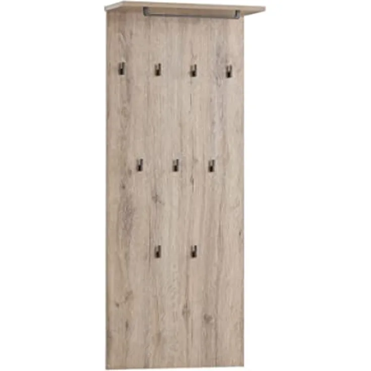 Schildmeyer Cosmo Hakenpaneel, Holzwerkstoff, wildeiche Dekor, 50 x 20,9 x 120,6 cm