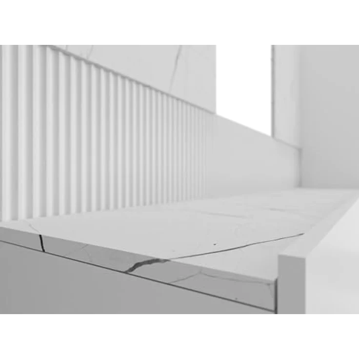 Mirjan24 Wohnwand, Schwarz, Holzwerkstoff in Marmor Optik, 180x150x38 cm, mit push-to-open System und Gasdruckfeder – Bild 6