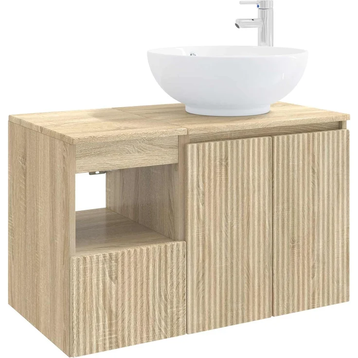 vidaXL Badezimmerschrank-Set 2 stk. Sonoma-Eiche 79,5 x 44,5 x 80 cm 3404086 – Bild 2