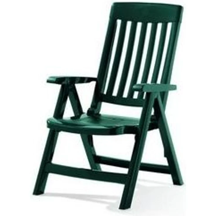 Sieger Palma Klappsessel 4 fach verstellbar, Vollkunststoff Smaragdgrün 62 x 105 x 67 cm – Bild 5