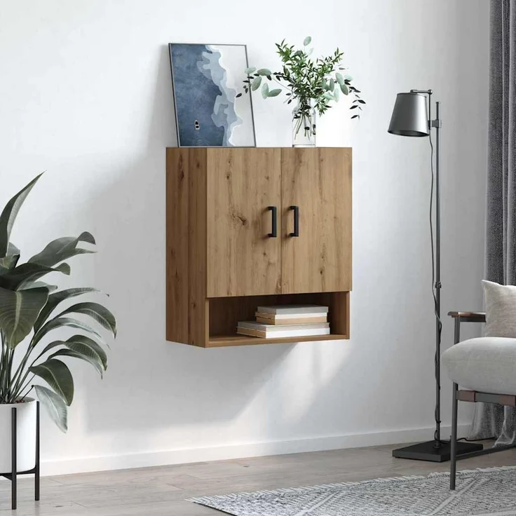 vidaXL Wandschrank Artisan-Eiche 60 x 31 x 70 cm Holzwerkstoff 879541 – Bild 3