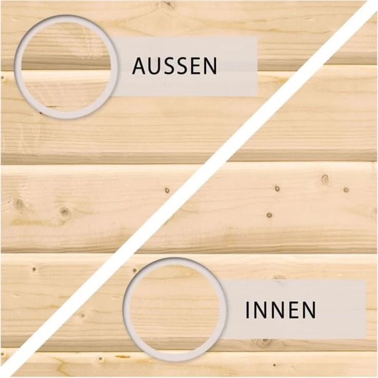 Karibu Holz Gartenhaus "Stockach 4", naturbelassen, 2,5x2,5 m (B x T),ohne Anbaudach – Bild 3