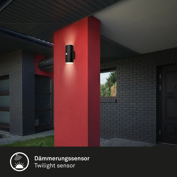 Briloner LED Akku-Außenwandleuchte Lima 6W schwarz Bewegungsmelder warmweiß – Bild 6