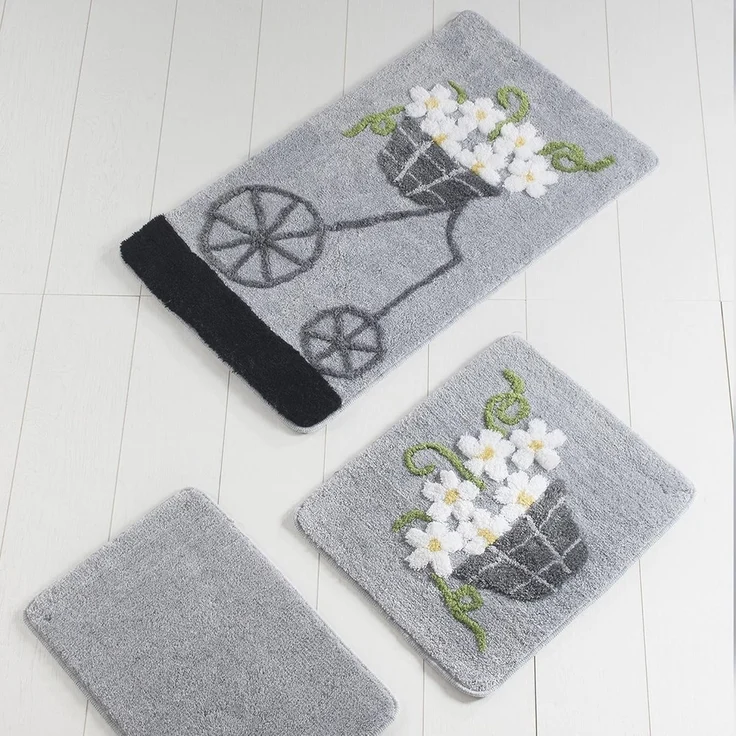 Setmat Set (3-teilig) Grautöne mit Trolley-Design – Bild 3