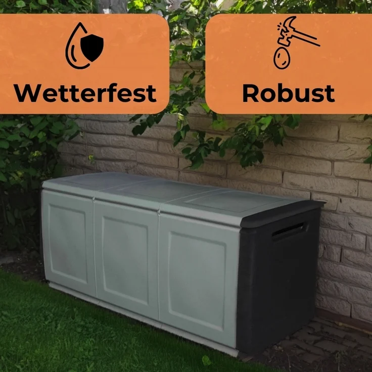 GarPet Gartenbox Gartenbox Aufbewahrungsbox 410 L Wetterfest Kissenbox Auflagen Box – Bild 6